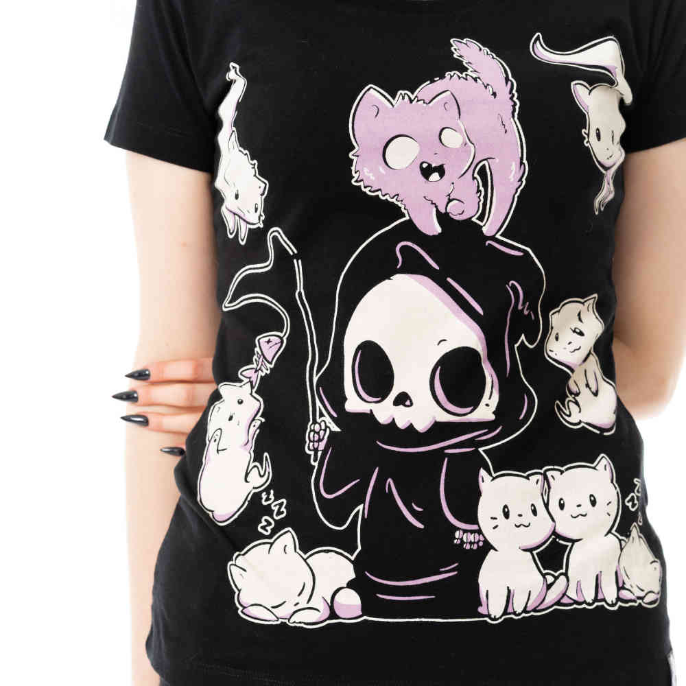 Cupcake Cult - Nine Lives Dames Tshirt - Zwart